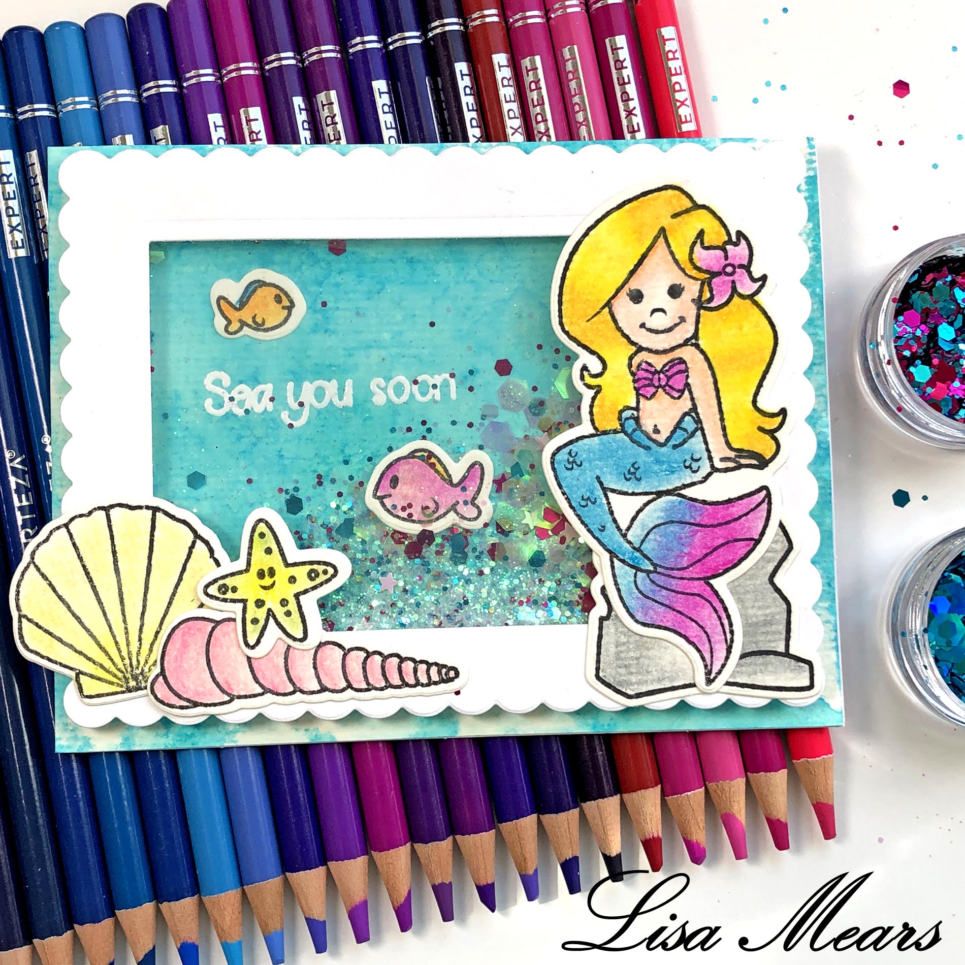 Arteza Colored Pencils – Color with Me and Make a Card – Lisa Mears Designs