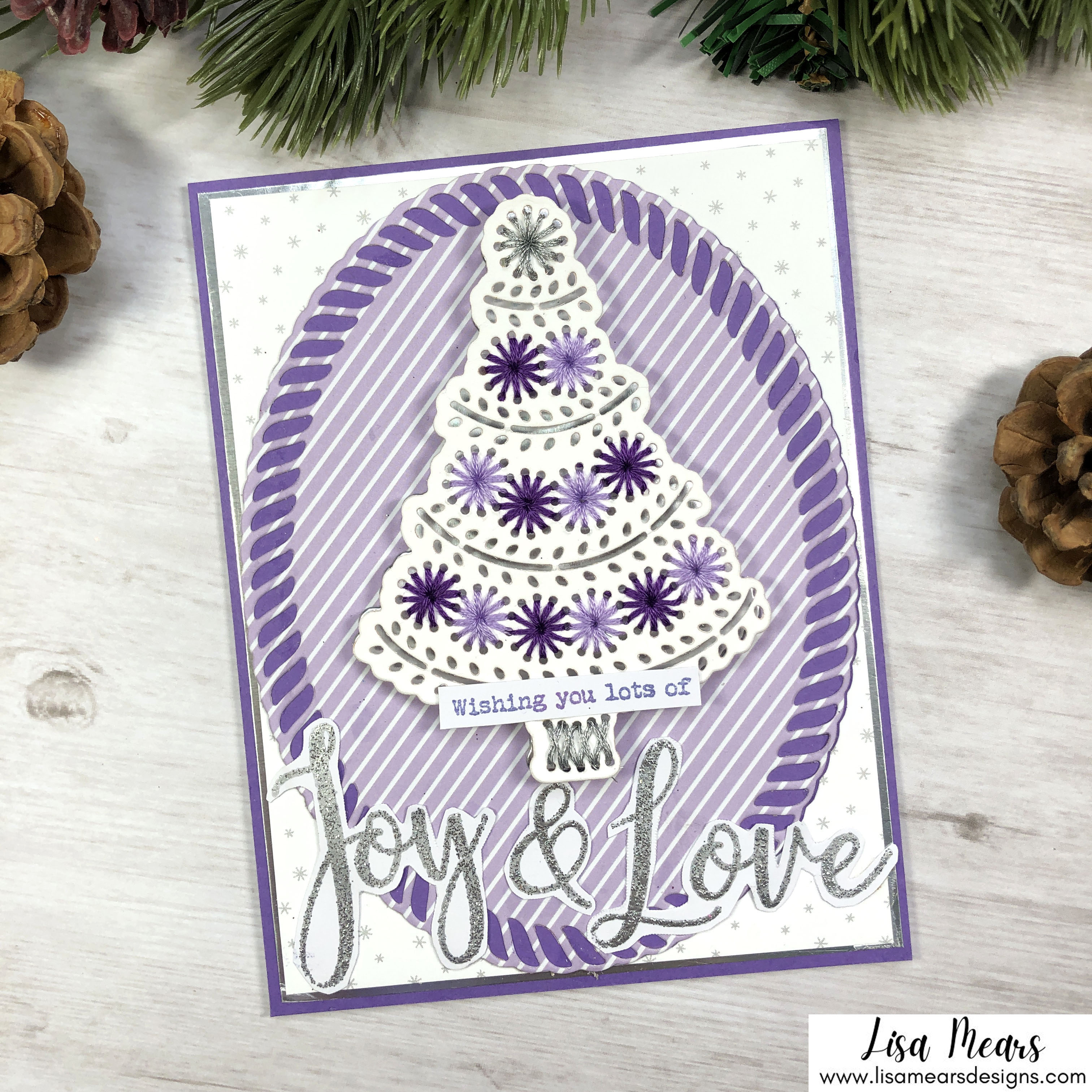 Merry Stitchmas - Spellbinders - Christmas Tree Card