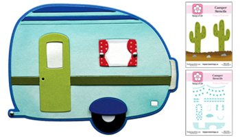 The Stamps of Life Fold-it Club - Camper Fold-it - Camper Shaped Card